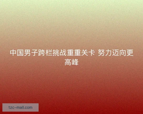 中国男子跨栏挑战重重关卡 努力迈向更高峰